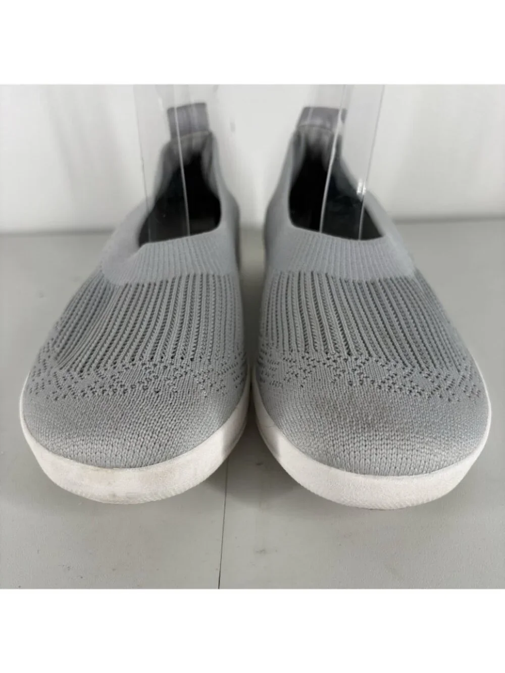 FitFlop Women Size 9 Gray Comfort Stretch Uberknit Slip On Ballerina Flats